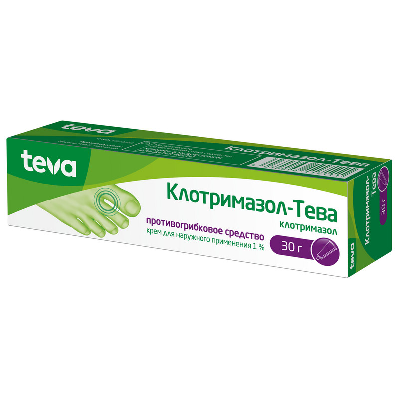 Клотримаал-Тэва 1% 30g-krem-nlaruжnogo oprimenenaina kupytth po ...